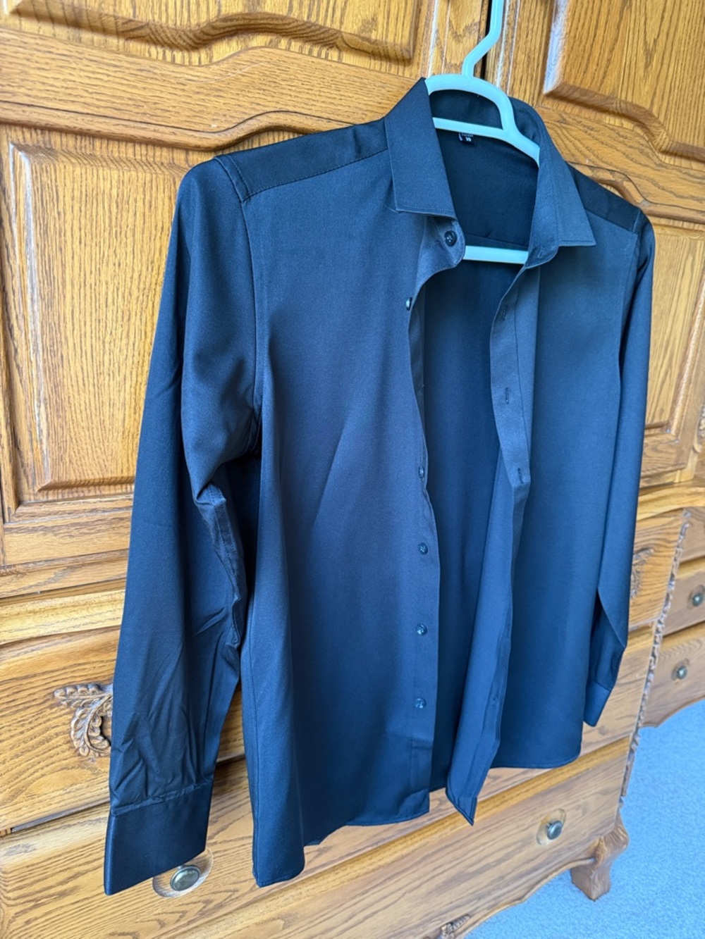 MENS Classic Black Button-Up Shirt